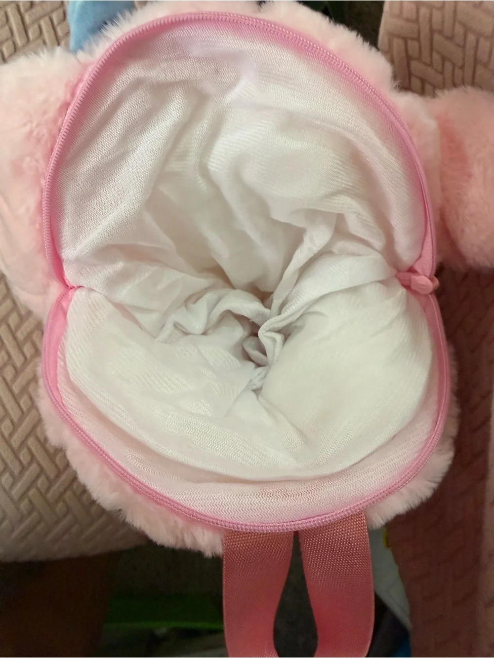 Plush Pink Bunny Kids Backpack Plush Toy